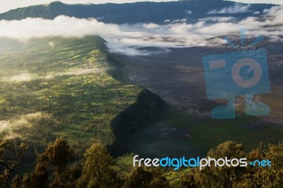 Mount Bromo Viewpoint Stock Photo