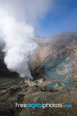 Mount Bromo Volcano, East Java, Indonesia Stock Photo