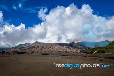 Mount Bromo Volcano (gunung Bromo)in Bromo Tengger Semeru National Park, East Java, Indonesia Stock Photo