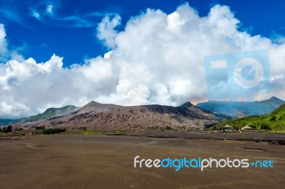 Mount Bromo Volcano (gunung Bromo)in Bromo Tengger Semeru National Park, East Java, Indonesia Stock Photo