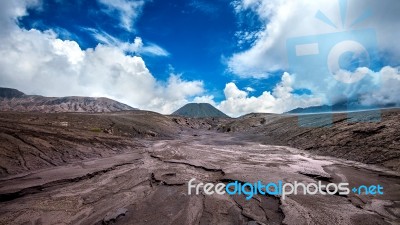 Mount Bromo Volcano (gunung Bromo)in Bromo Tengger Semeru National Park, East Java, Indonesia Stock Photo