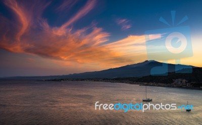 Mount Etna And Its Landscapes Stock Photo