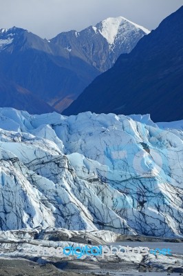 Mountain And Glacier Stock Photo