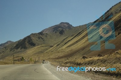 Mountain Road Of The Cordillera Stock Photo