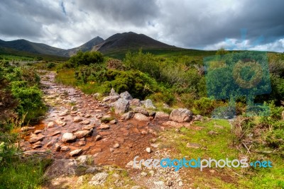 Mountain Stream In Ring Of Kerry Stock Photo