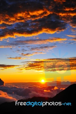 Mountain Sunset Stock Photo