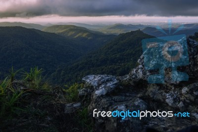 Mountain View From The Gold Coast Hinterlands Stock Photo