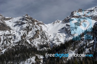 Mountains Near Cortina D'ampezzo Stock Photo