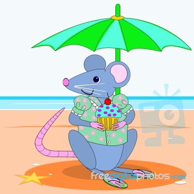 Mouse Wearing A Blouse Stock Image