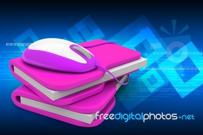 Mouse With File Folder Stock Image