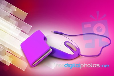 Mouse With File Folder Stock Image
