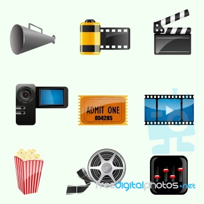 Movie Icons Stock Image