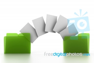 Moving Documents Between Folders Stock Image