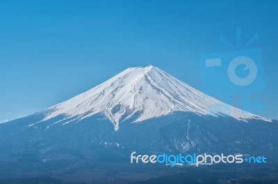 Mt. Fuji In Autumn At Kawaguchiko Lake Snow Landscape,mt. Fuji Is Famous Japan Mountain,tourist People Call Mt. Fuji As Fuji, Fujisan, Fujiyama, Fuji-san,japan Stock Photo