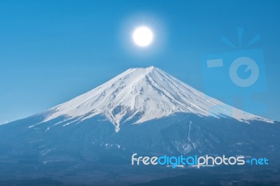Mt. Fuji In Autumn At Kawaguchiko Lake Snow Landscape,mt. Fuji Is Famous Japan Mountain,tourist People Call Mt. Fuji As Fuji, Fujisan, Fujiyama, Fuji-san,japan Stock Photo