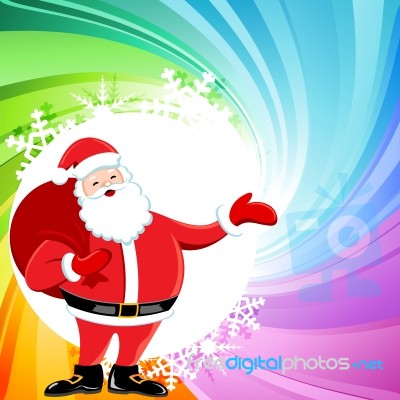 Multicolored Christmas Card Stock Image