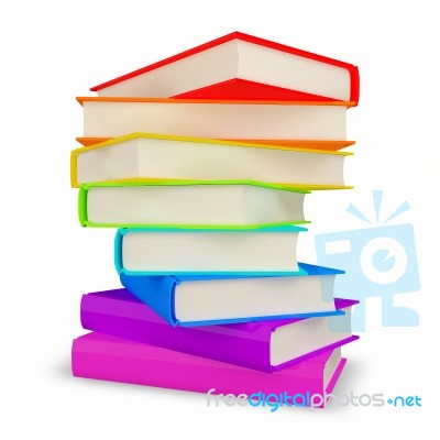 Multicolored Hardback Books Stock Image