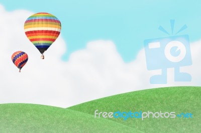 multicolored Hot Air Balloons Stock Photo