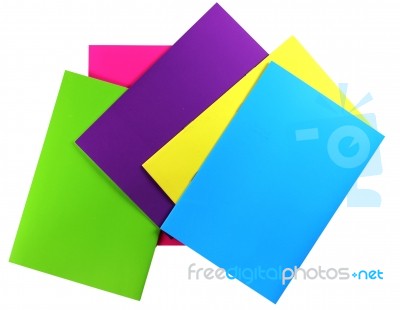 Multicolored Notebooks Stock Photo