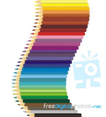 Multicolored Pencil Stock Image