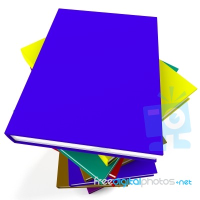 Multicolored Stacked Books Stock Image