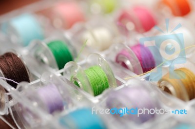 Multicolored Thread Shallow Depth Of Field (soft Focus) Stock Photo
