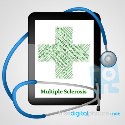 Multiple Sclerosis Indicates Poor Health And Attack Stock Image