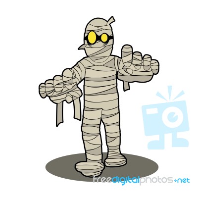 Mummy Character Cartoon Stock Image