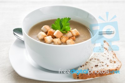 Mushroom Soup Stock Photo