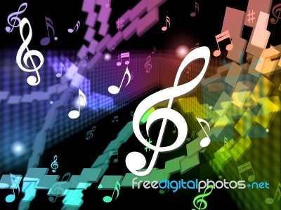 Music Background Means Musical Piece And Harmony Stock Image