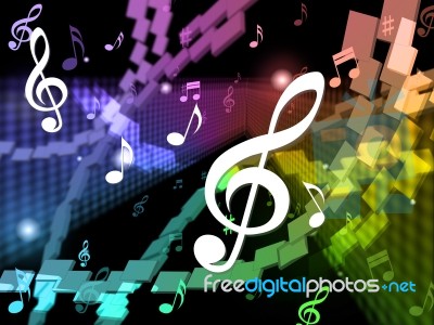 Music Background Means Musical Piece And Harmony
 Stock Image
