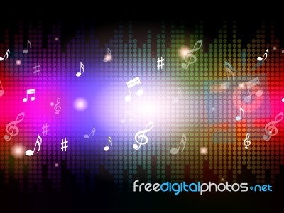 Music Background Shows Notes And Musical Piece Stock Image