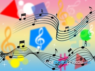 Music Background Shows Rock Pop Or Classical
 Stock Image