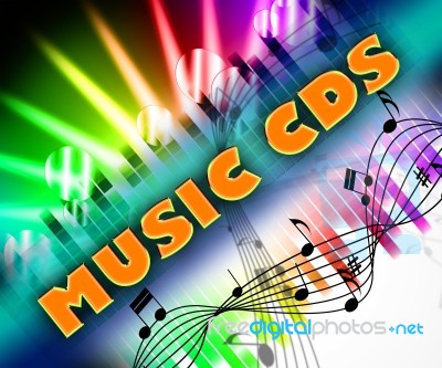 Music Cds Indicates Compact Discs And Disk Stock Image