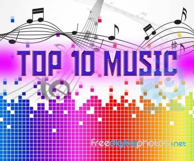 Music Charts Represents Hit Parade And Hits Stock Image