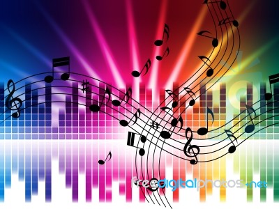 Music Colors Background Means Singing Playing Or Disco Stock Image -  Royalty Free Image ID 100280875