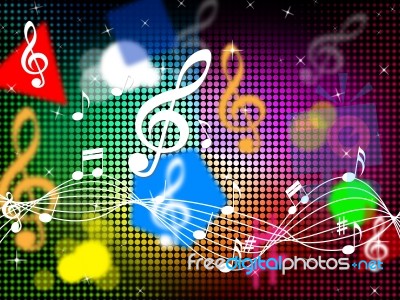 Music Colors Background Shows Blues Classical Or Pop
 Stock Image