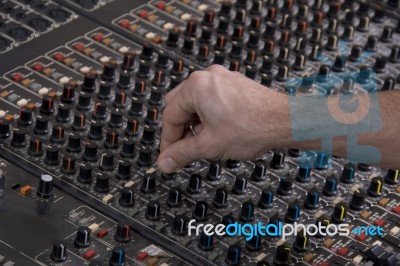 Music Mixer Stock Photo