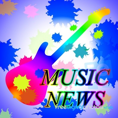 Music News Represents Sound Track And Audio Stock Image