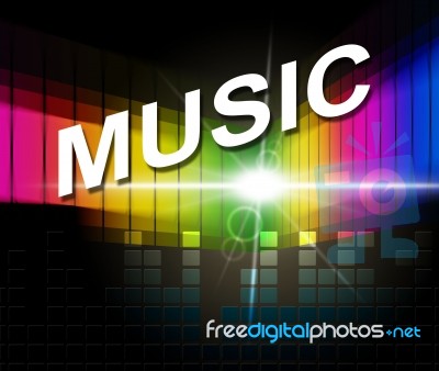 Music Notes Indicates Sound Track And Composer Stock Image
