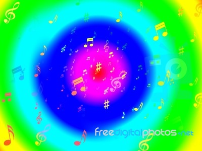Musical Notes Background Means Artistic Composer And Musician Stock Image