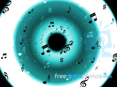 Musical Notes Background Means Classical Melody Or Music Chord Stock Image