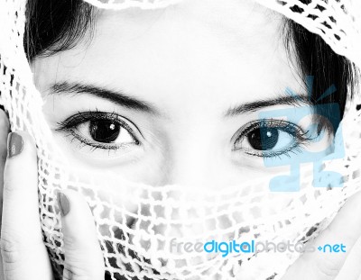 Muslim Woman With A Veil Stock Photo