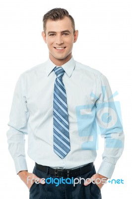 My First Day At Office ! Stock Photo