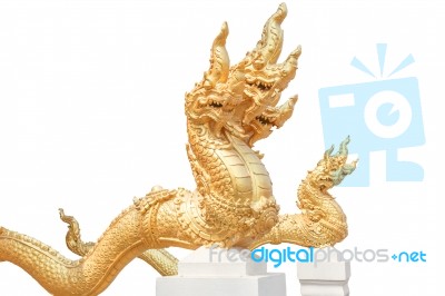 Naga White Background Stock Photo