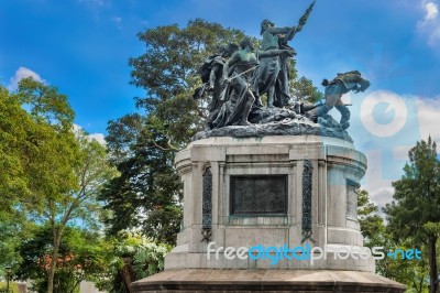 National Monument Of Costa Rica In National Park Of San Jose Stock Photo