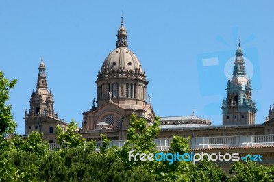 National Palace In Barcelona Stock Photo
