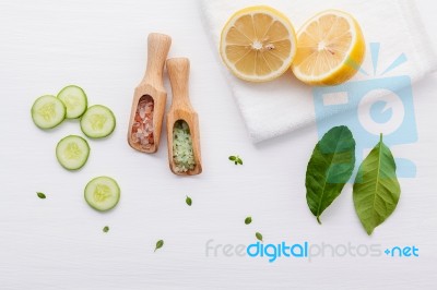 Natural Herbal Skin Care Products. Top View Ingredients Cucumber… Stock Photo Natural Herbal Skin Care Products. Top View Ingredients Cucumber… Stock Photo