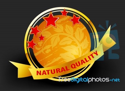 Natural Quality Label Stock Image