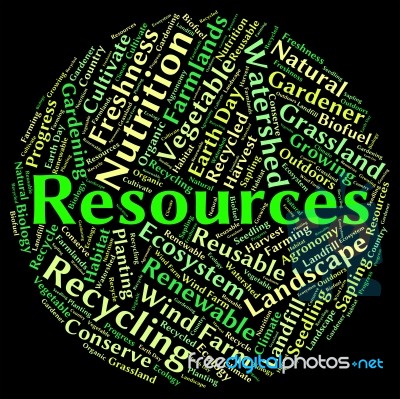 Natural Resources Represents Words Water And Gas Stock Image